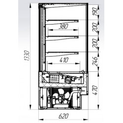 Витрина холодильная кондитерская ВПС Адажио LX Cube 900 RAL7016