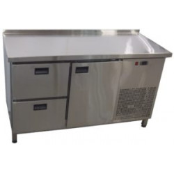 Холодильный стол 1 дверь + 2 ящика 1400х700х850 ТМ Tehma