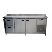 Холодильный стол Tehma 2 ящика + 2 двери с одним уровнем полок (2320х600х850) Tehma