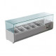 Витрина холодильная для топппинга со стеклом HKN-VRX1200GC