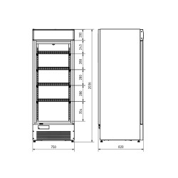 Холодильный шкаф-витрина Juka VD75G
